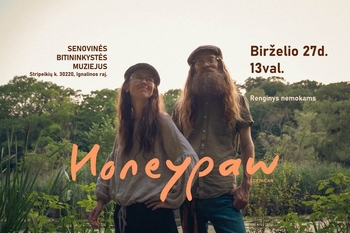 Honeypaw duetas kviečia į koncertą Bitininkystės muziejuje