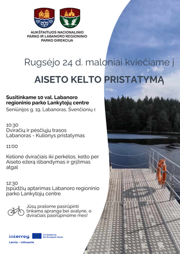 Kelto per Aiseto ežerą pristatymas